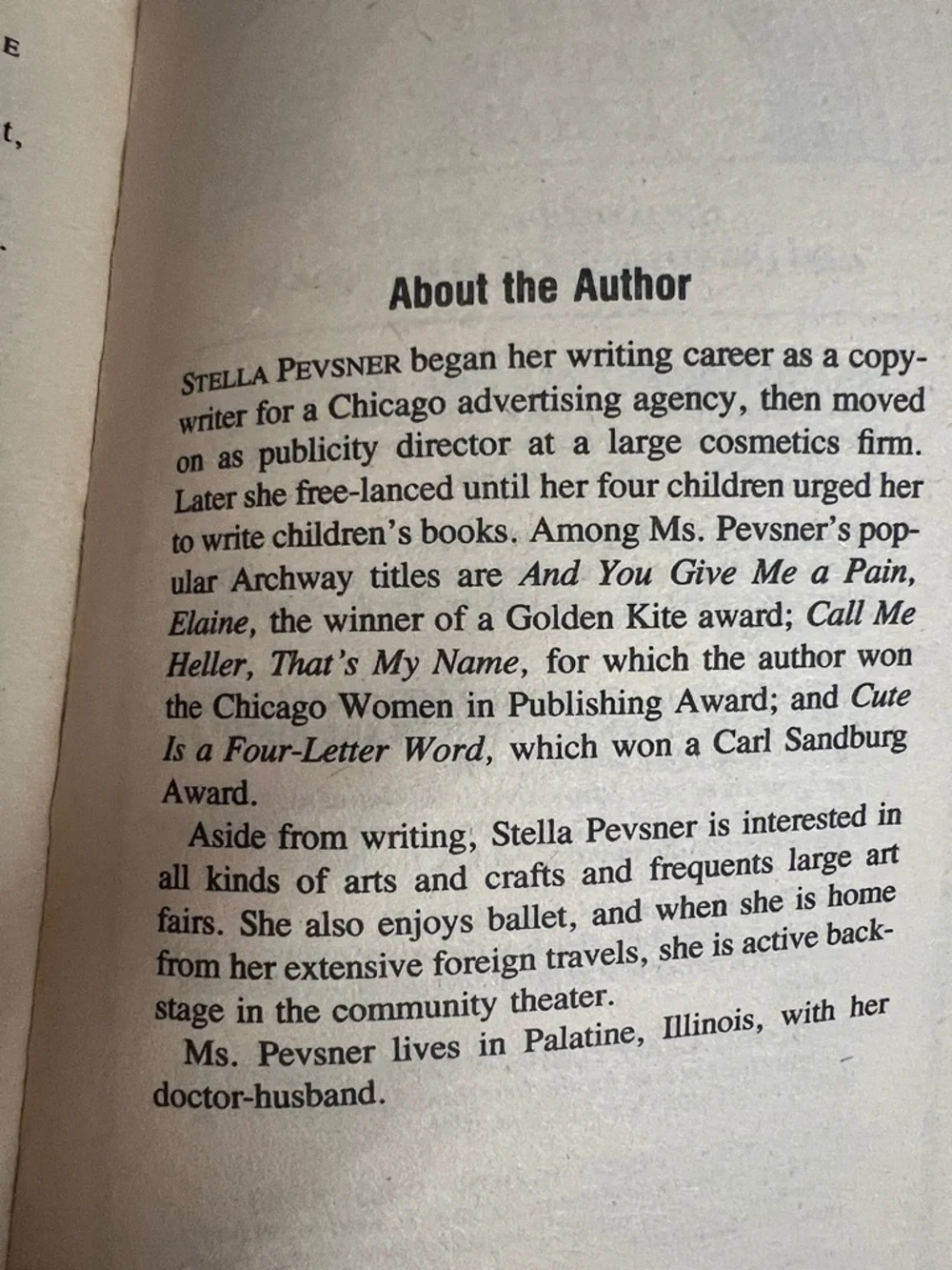 N/A paperback novel